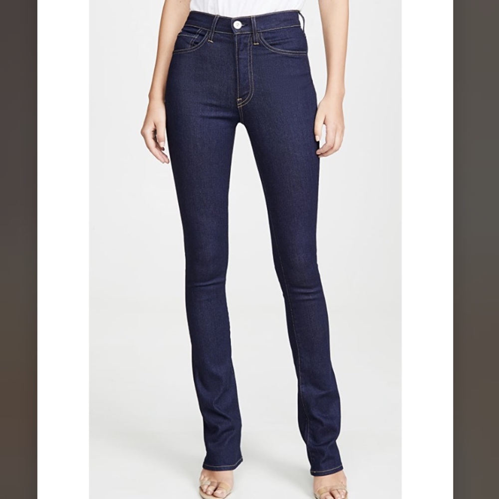 3x1 NYC high end womens skinny flare high waisted jeans. size 23, 35 in inseam